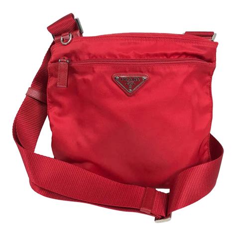 prada bag nylon red|Prada nylon bags.